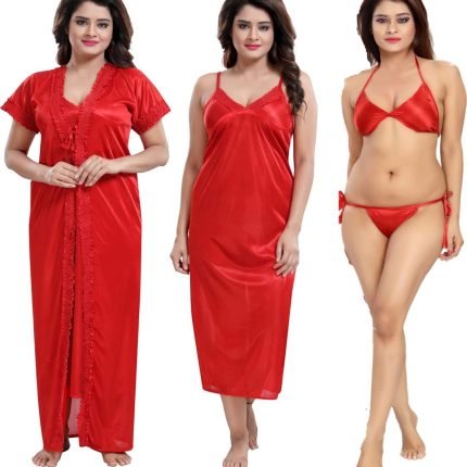 6 Pieces Night Dress Set