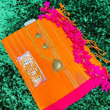 খেশ সুতি শাড়ীর কম্বো সেট